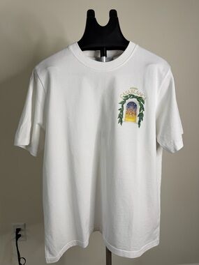 Casablanca White Graphic Short-Sleeve Tee
